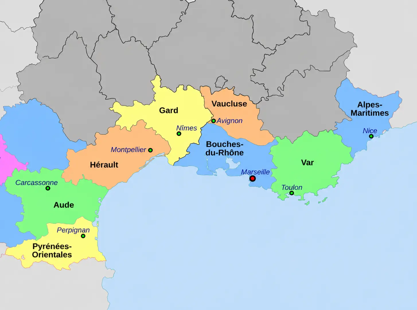 Carte des zones d'intervention RMS